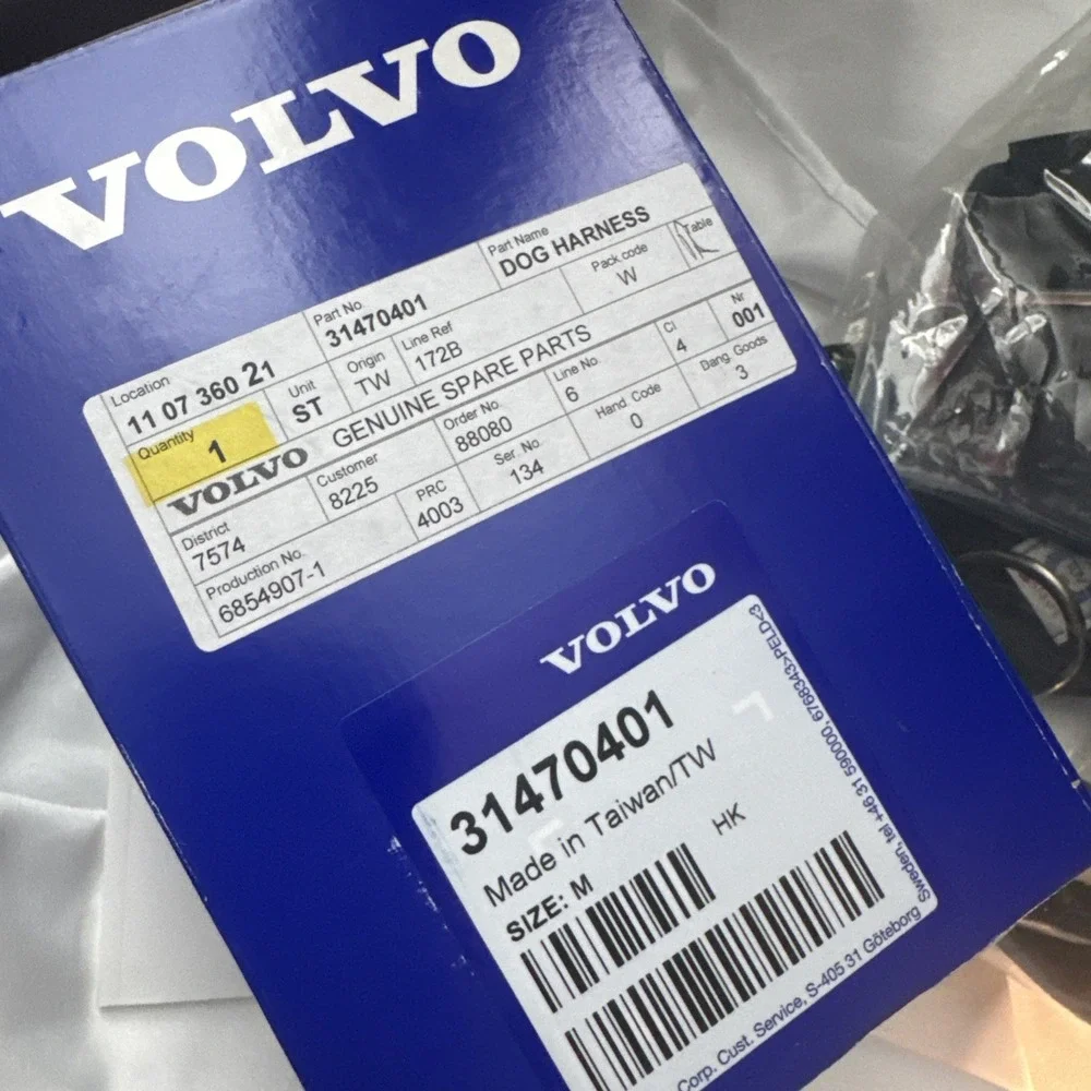 Genuine Volvo Dog Harness Sz Medium 31470401 New